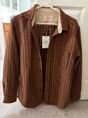 Portuguese Flannel Men's Rust Plaid Button-Up Shirt